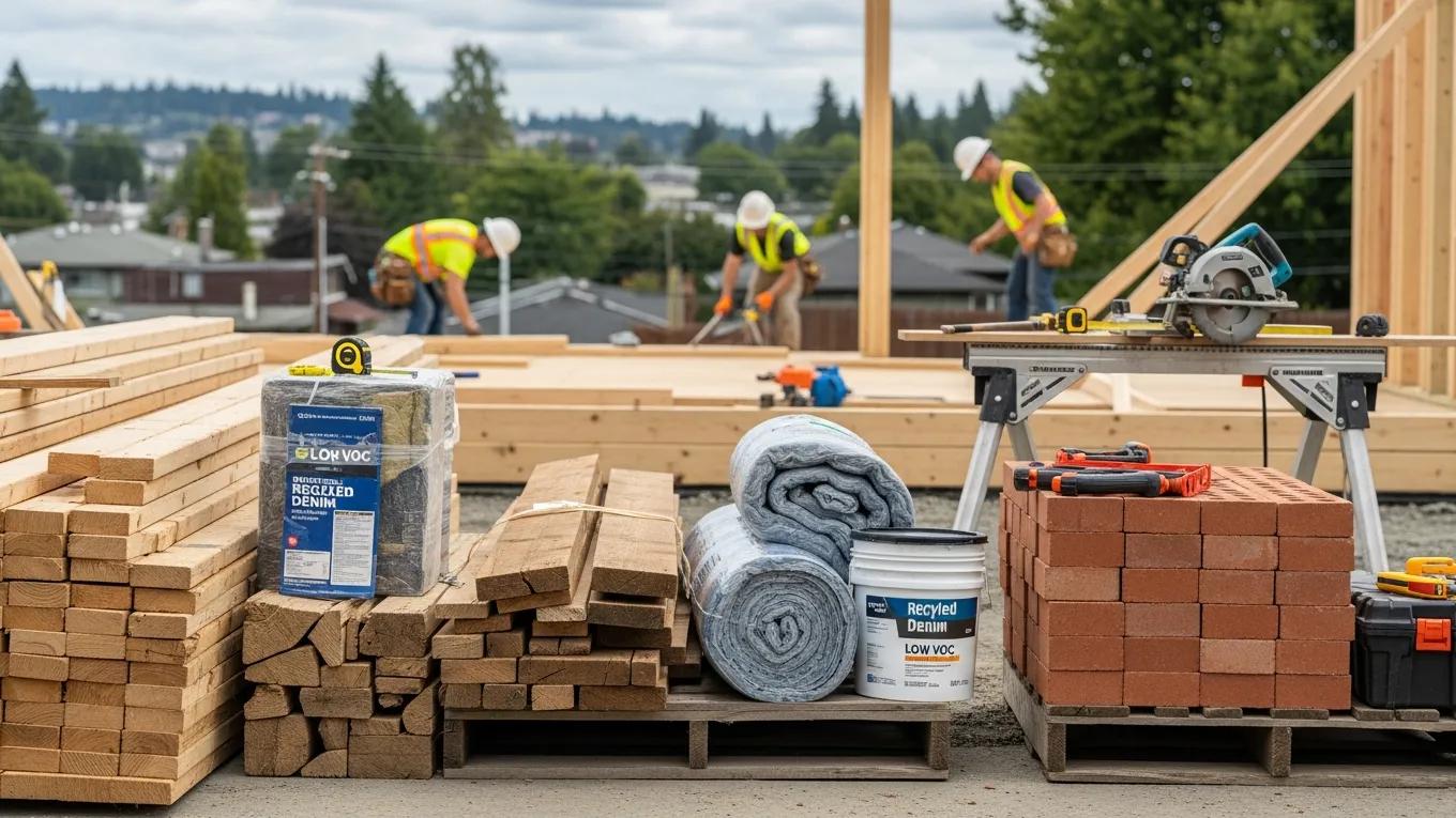 Construction materials for ADU projects in Bellingham illustrating budgeting and financial considerations