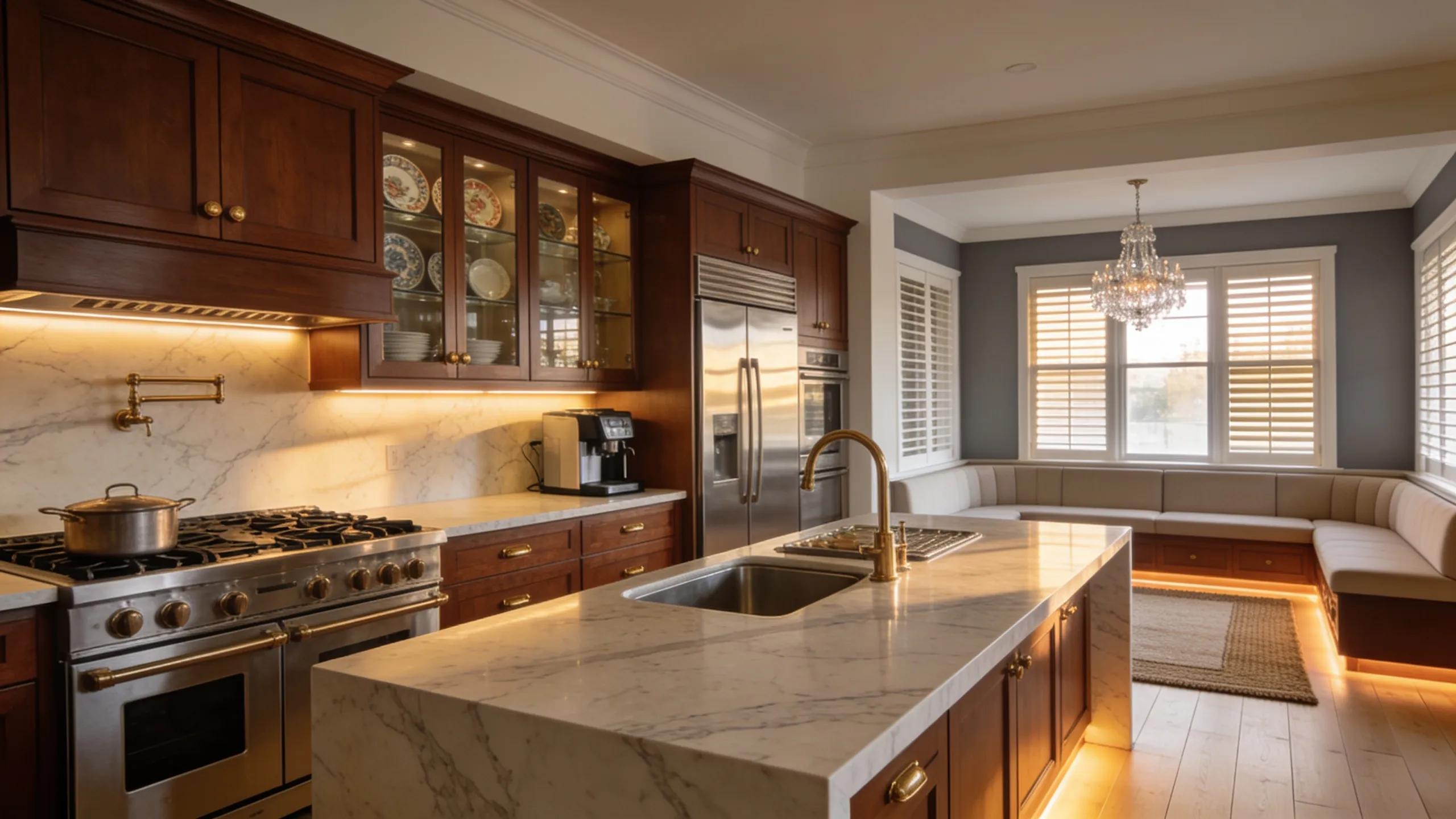 Luxurious kitchen upgrade featuring bespoke cabinetry and high-end appliances in a beautifully designed space