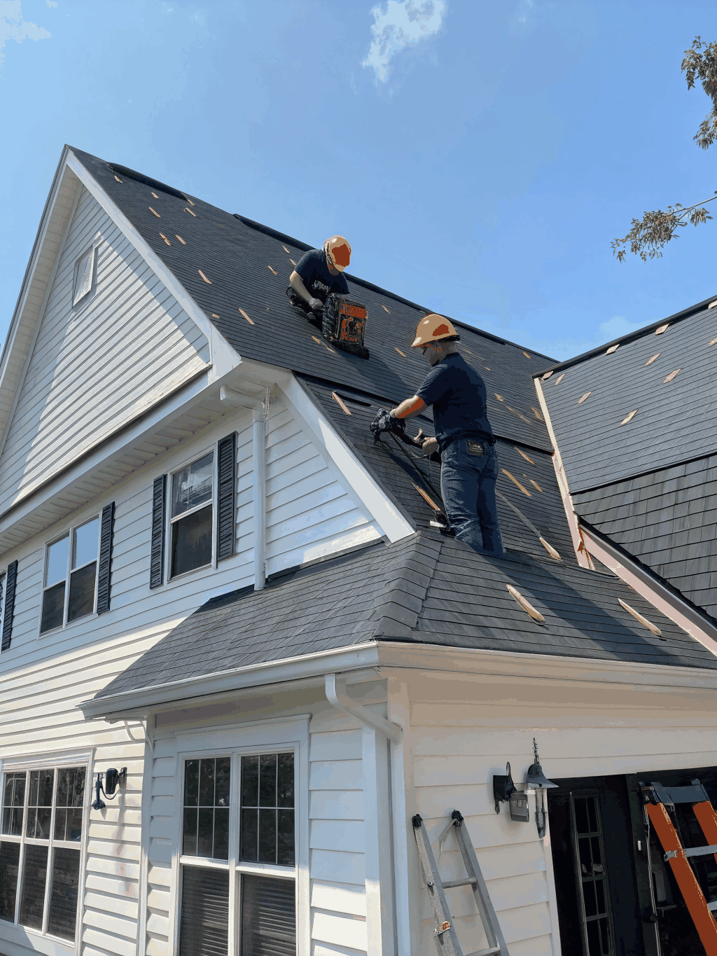 High-end cedar siding installation on a residential home