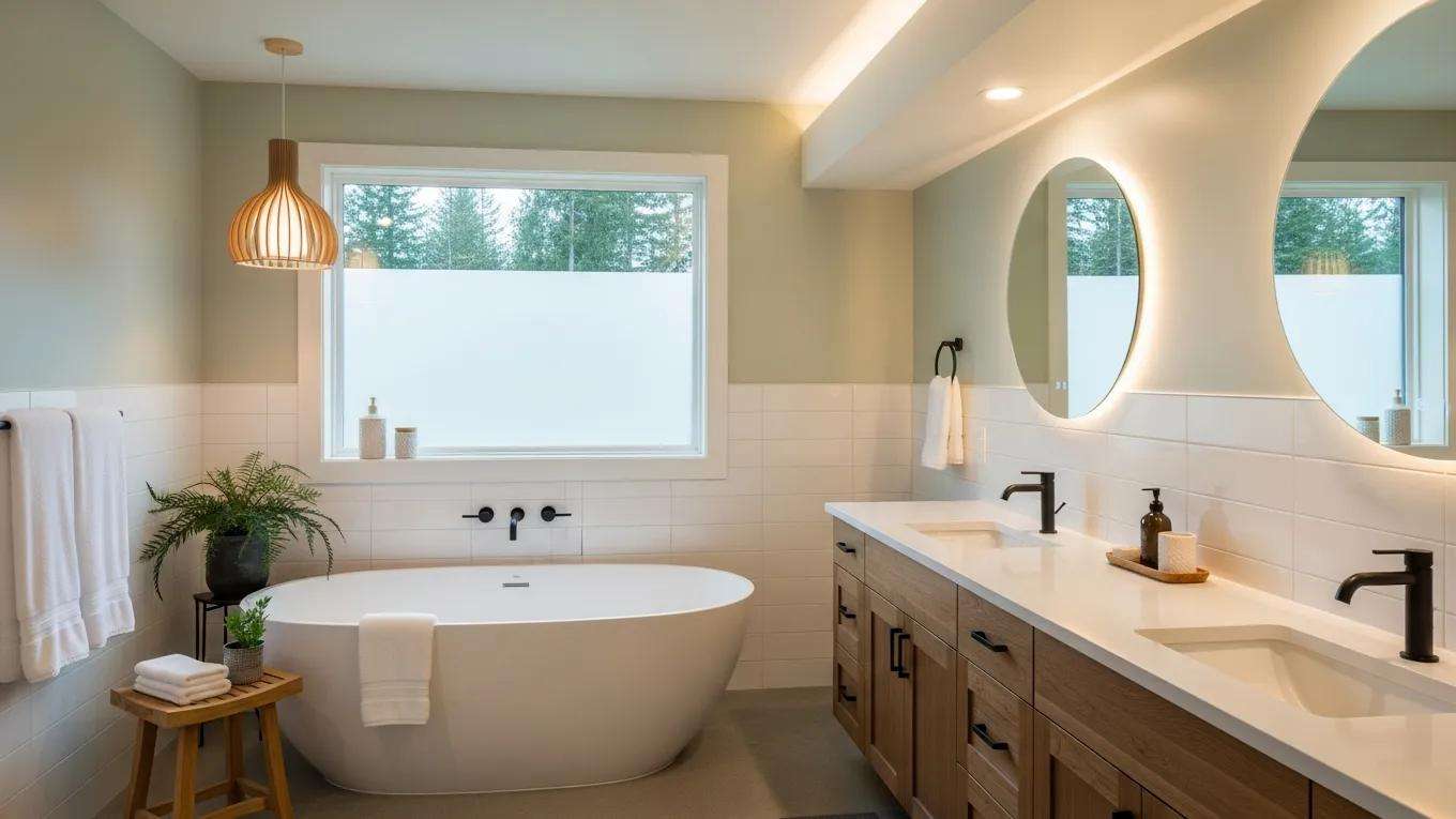 Spa-like bathroom renovation feature showcasing luxury and modern design in Sumas WA
